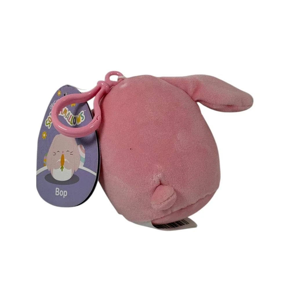 Squishmallows Plush Clip Kids 3.5 Inch Pink New Bop Bunny Easter Backpack Clip